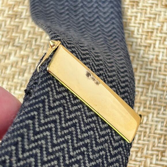 Trafalgar Suspenders Cream Navy Gray Leather Button On Braces USA Made - Picture 7 of 12